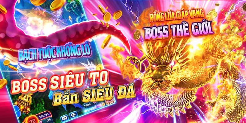 Các phòng trong game Thần Rồng Bắn Cá Kubet 77